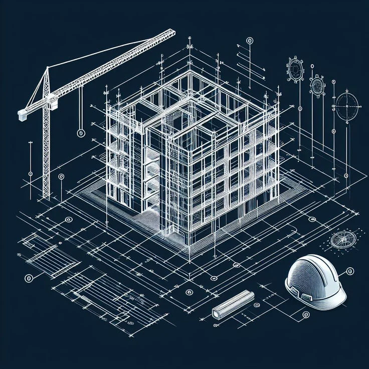 An architectural blueprint illustrating a system and the relationships between its components.